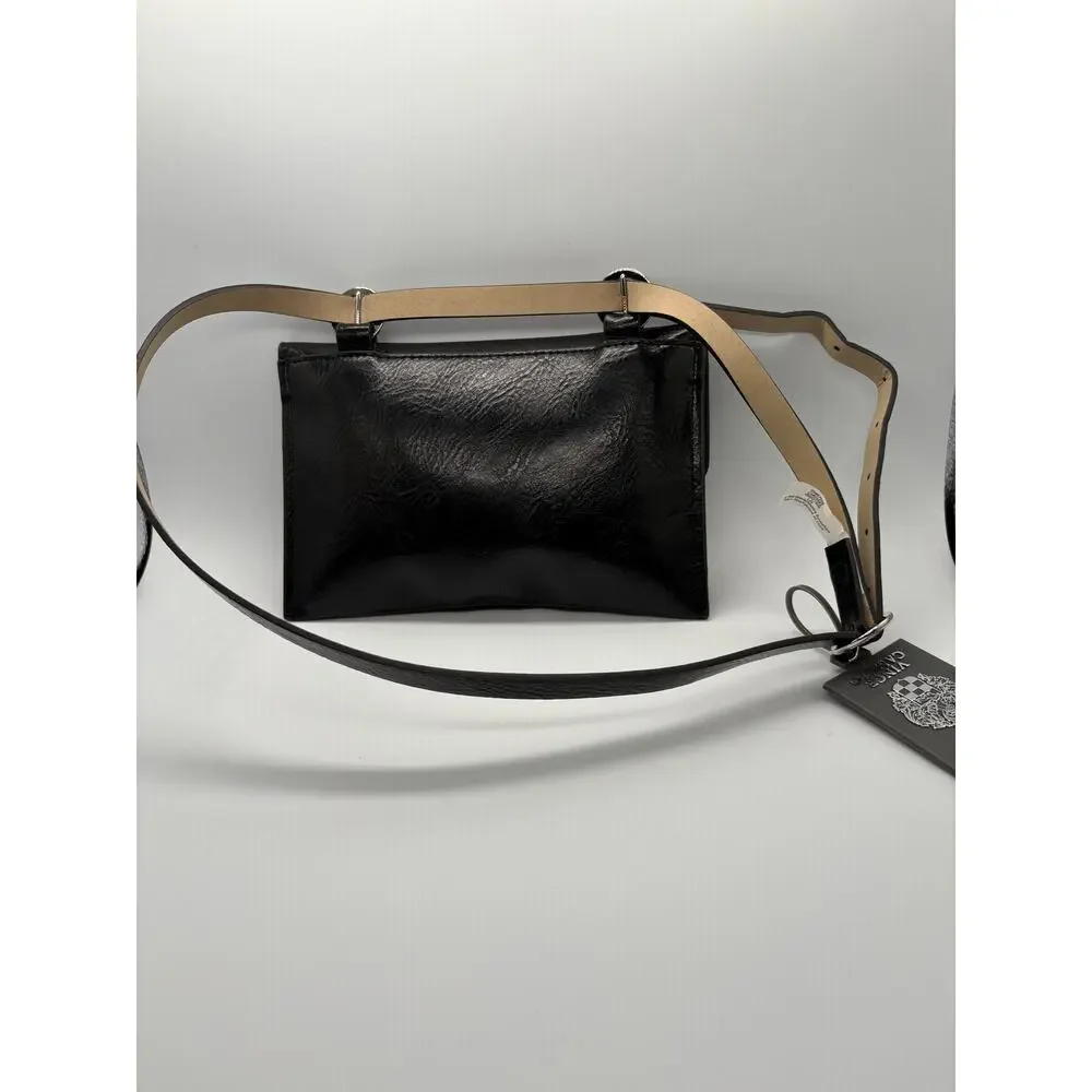Vince Camuto Black Envelope Belt Bag Leather Waist NWT
